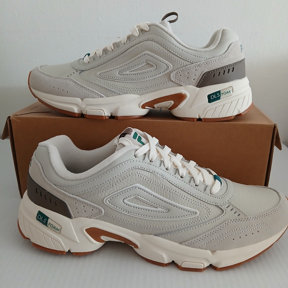 Fila Men's Athletic Shoes in Cream and Tan